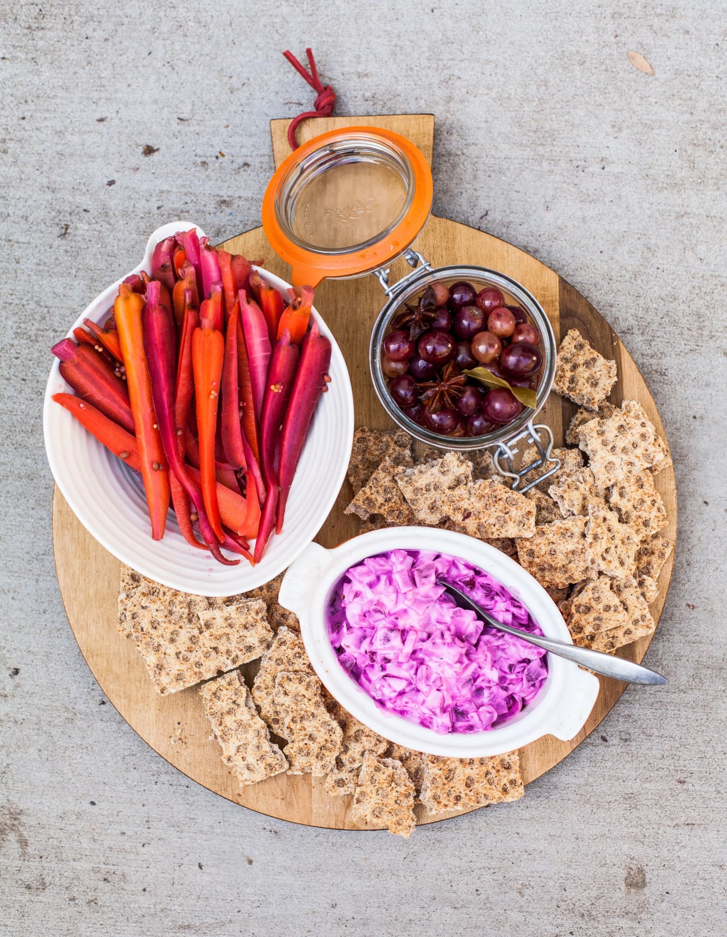 A Modern Relish Tray for Thanksgiving Homemade Pickles & Rye Crackers Kitchn