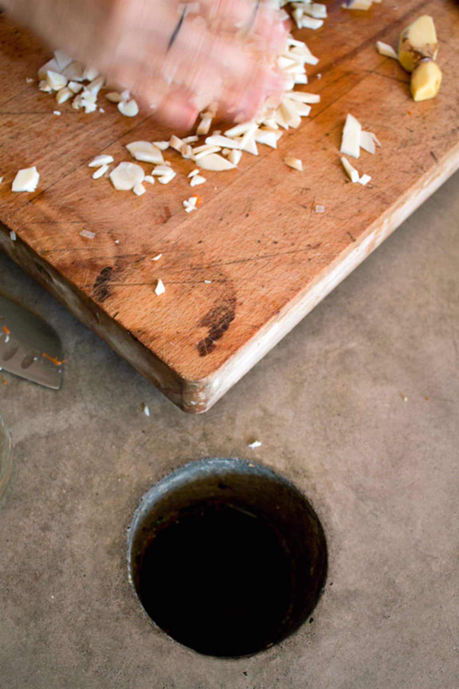 Countertop Holes For Compost Trash Why A Chute Is A Good Idea