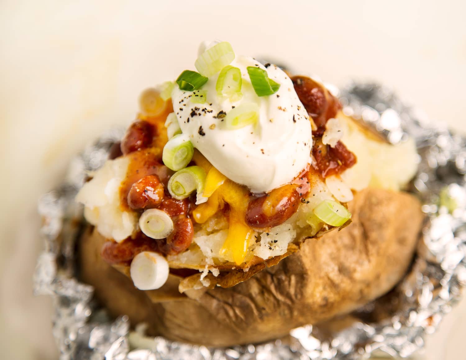 Chili and Cheese Stuffed Baked Potato Kitchn