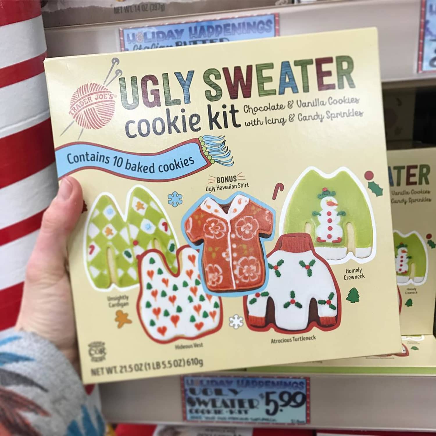 trader joe's ugly christmas sweater cookies