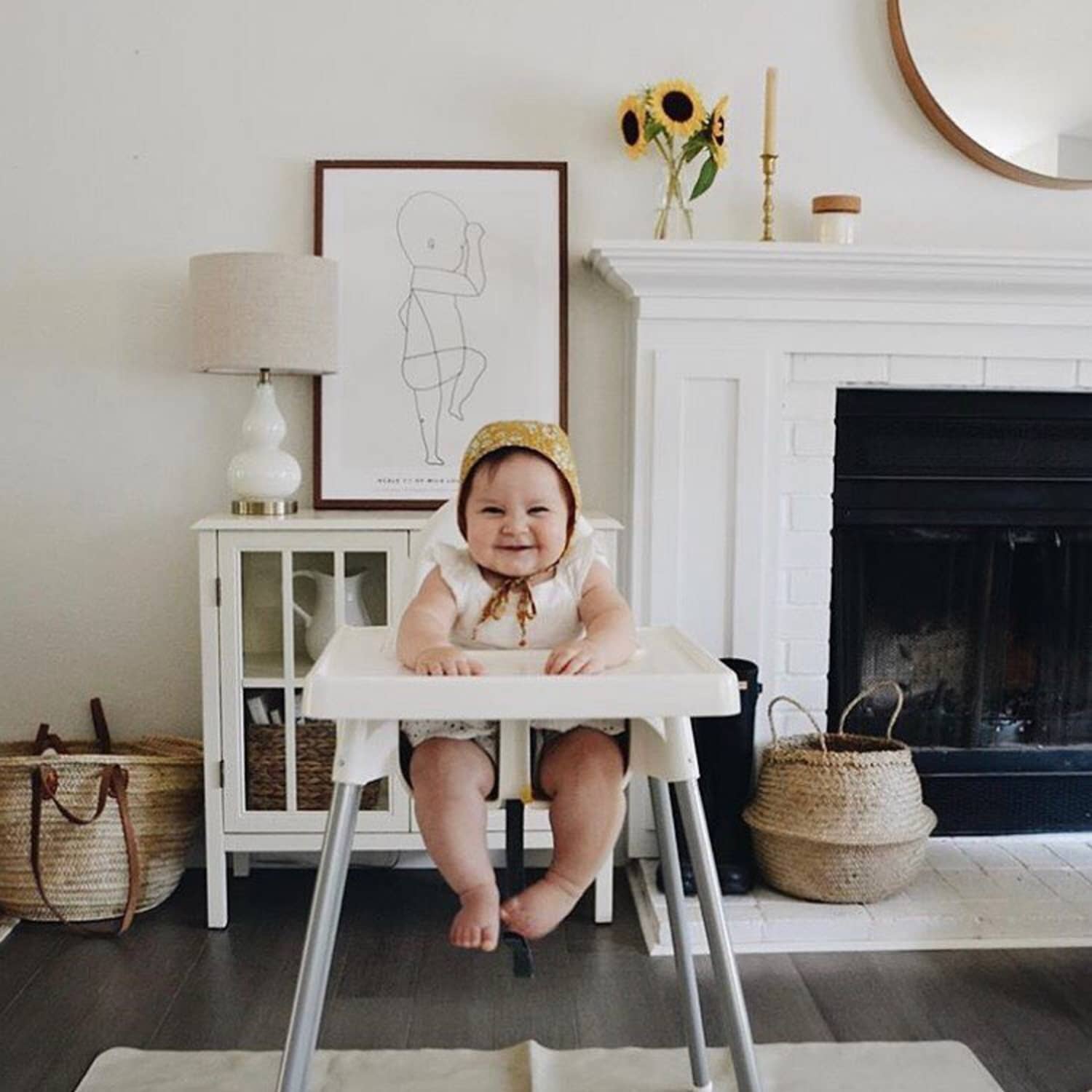 best under high chair mat