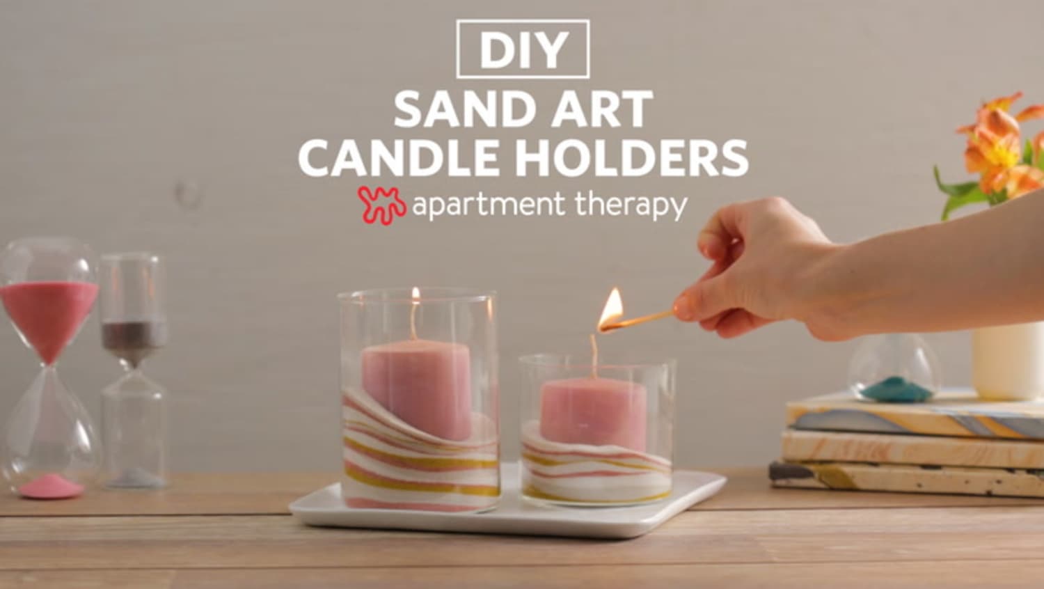 DIY Sand Art Candle Holders Apartment Therapy