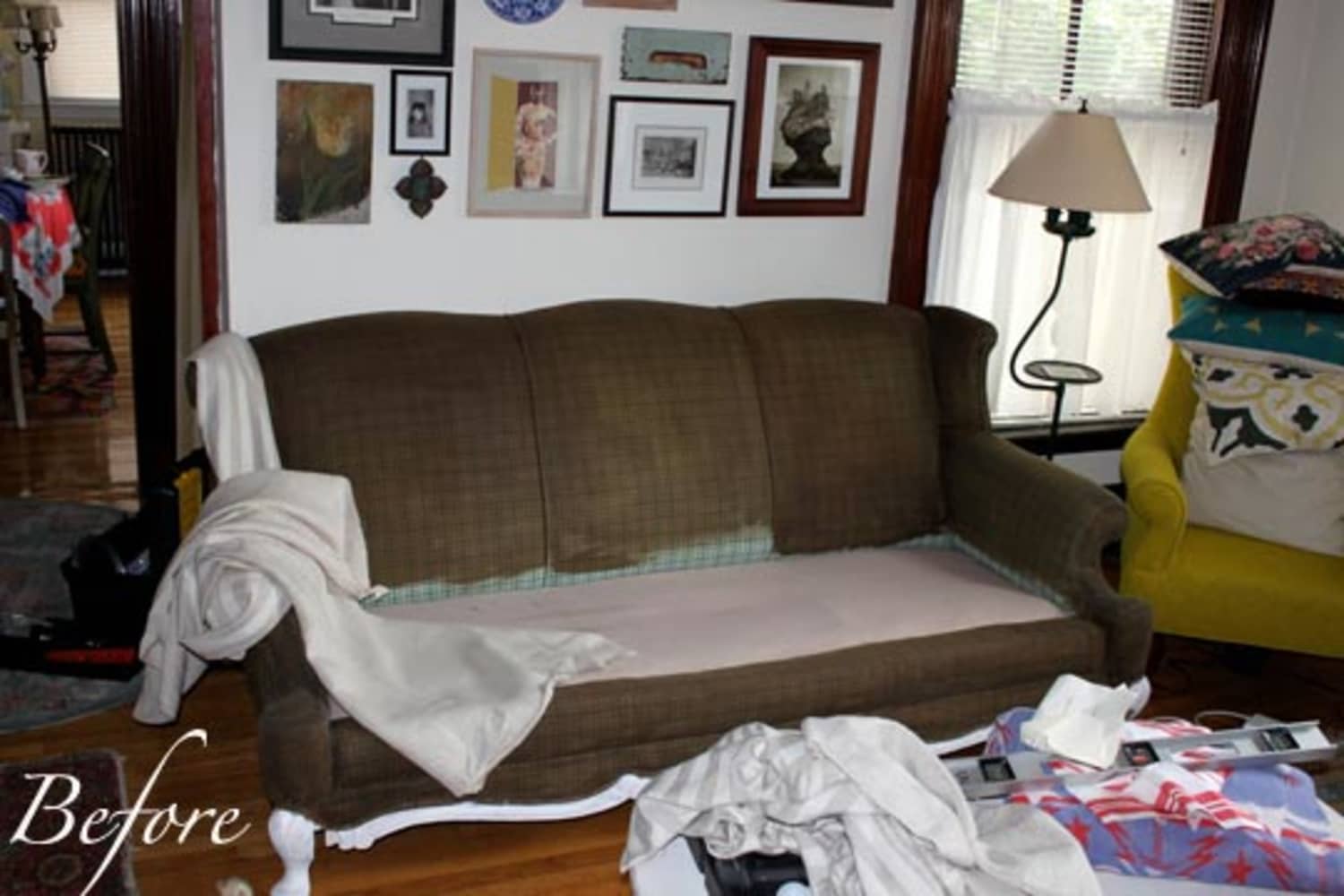 Before & After: DIY Sofa Upgrade On the Cheap | Apartment Therapy