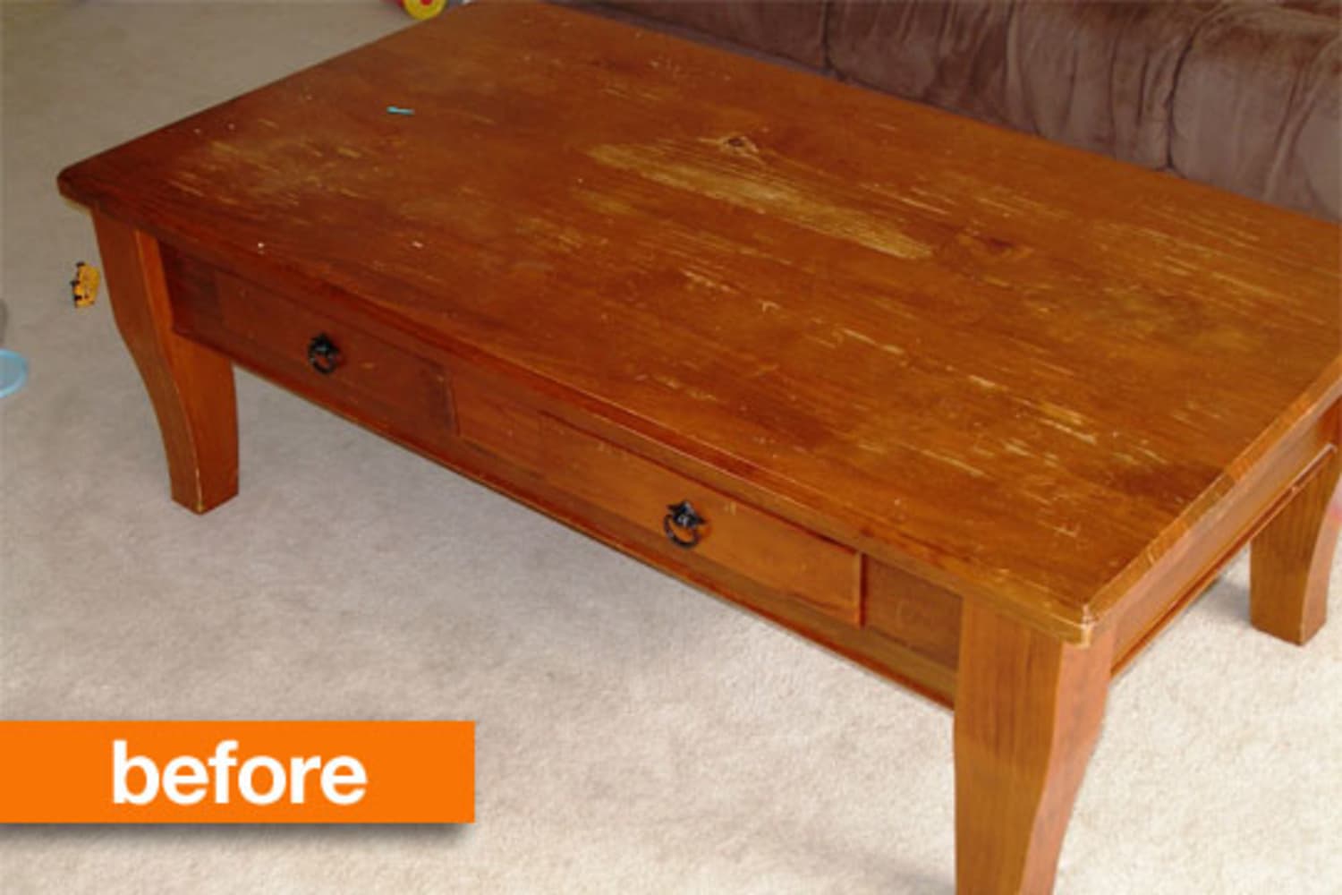 Before & After Two Tone Coffee Table Makeover Apartment Therapy