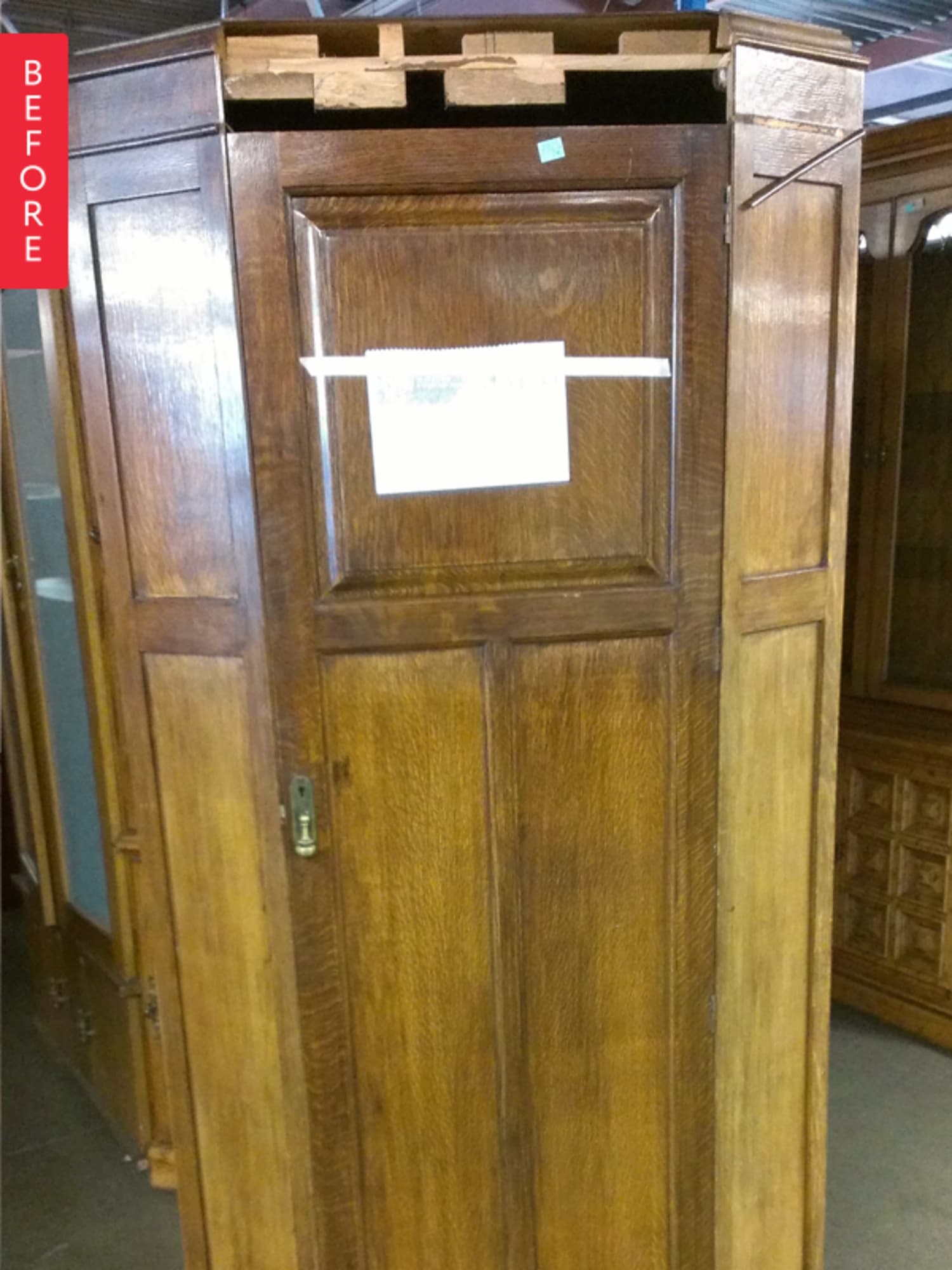 Before & After Broken Wardrobe Gets a Worldly Weathering Apartment