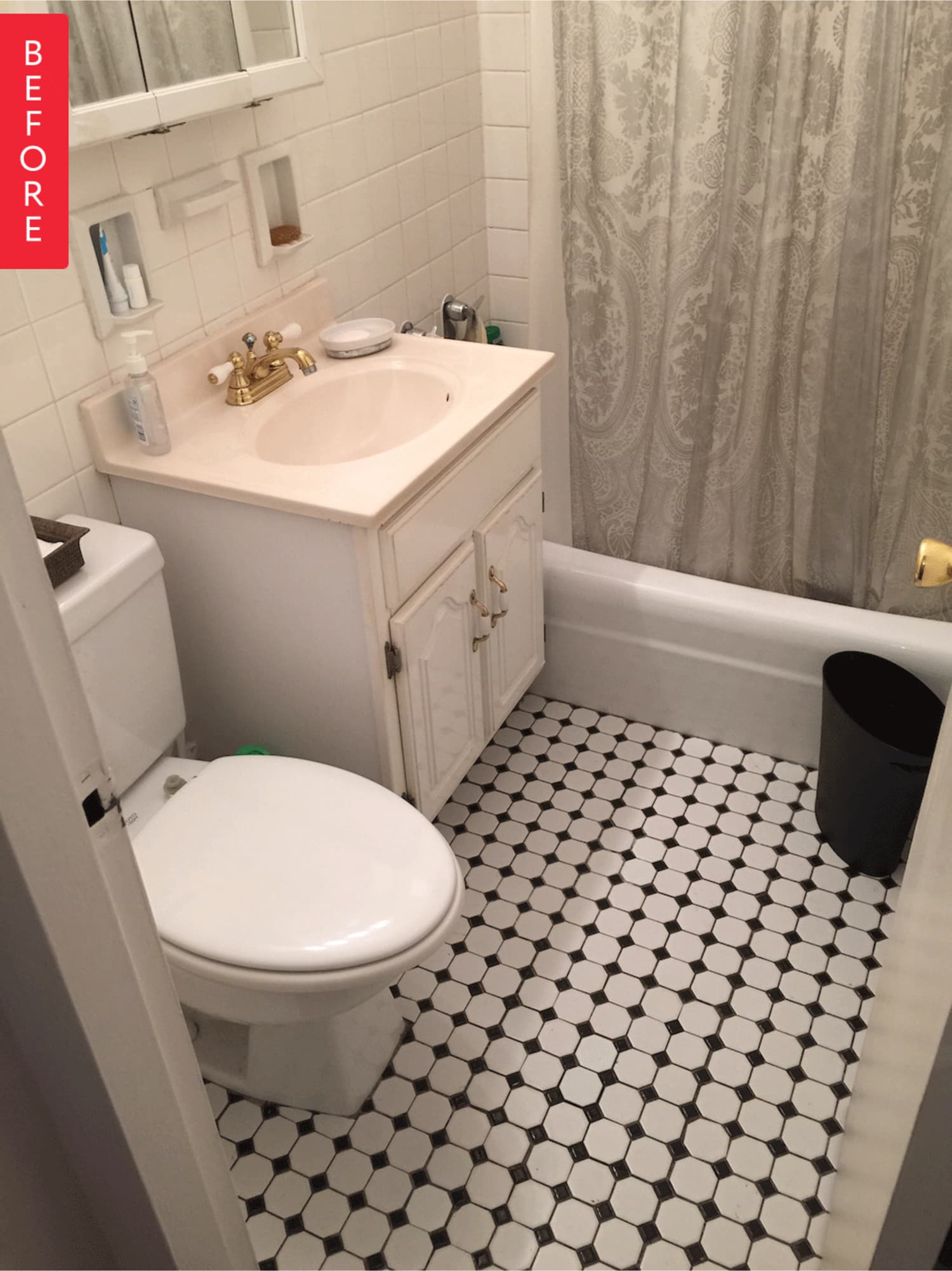 Before & After A Modern Update for a Brooklyn Bathroom Apartment Therapy