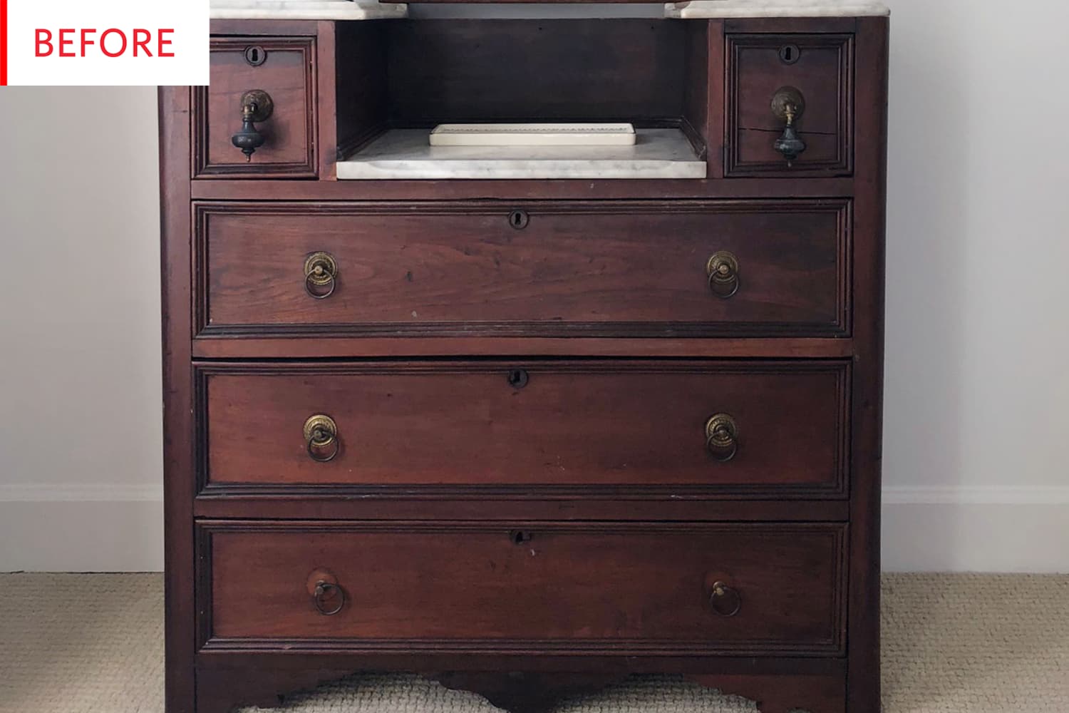 Antique Bedroom Dresser Knobs Before After Apartment Therapy