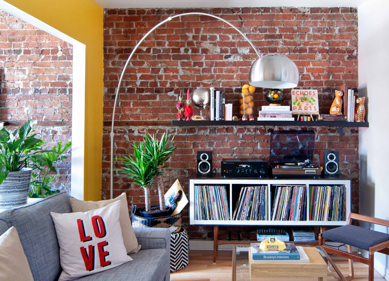 Exposed Brick Colorful Wall Paint Decor Ideas Apartment Therapy