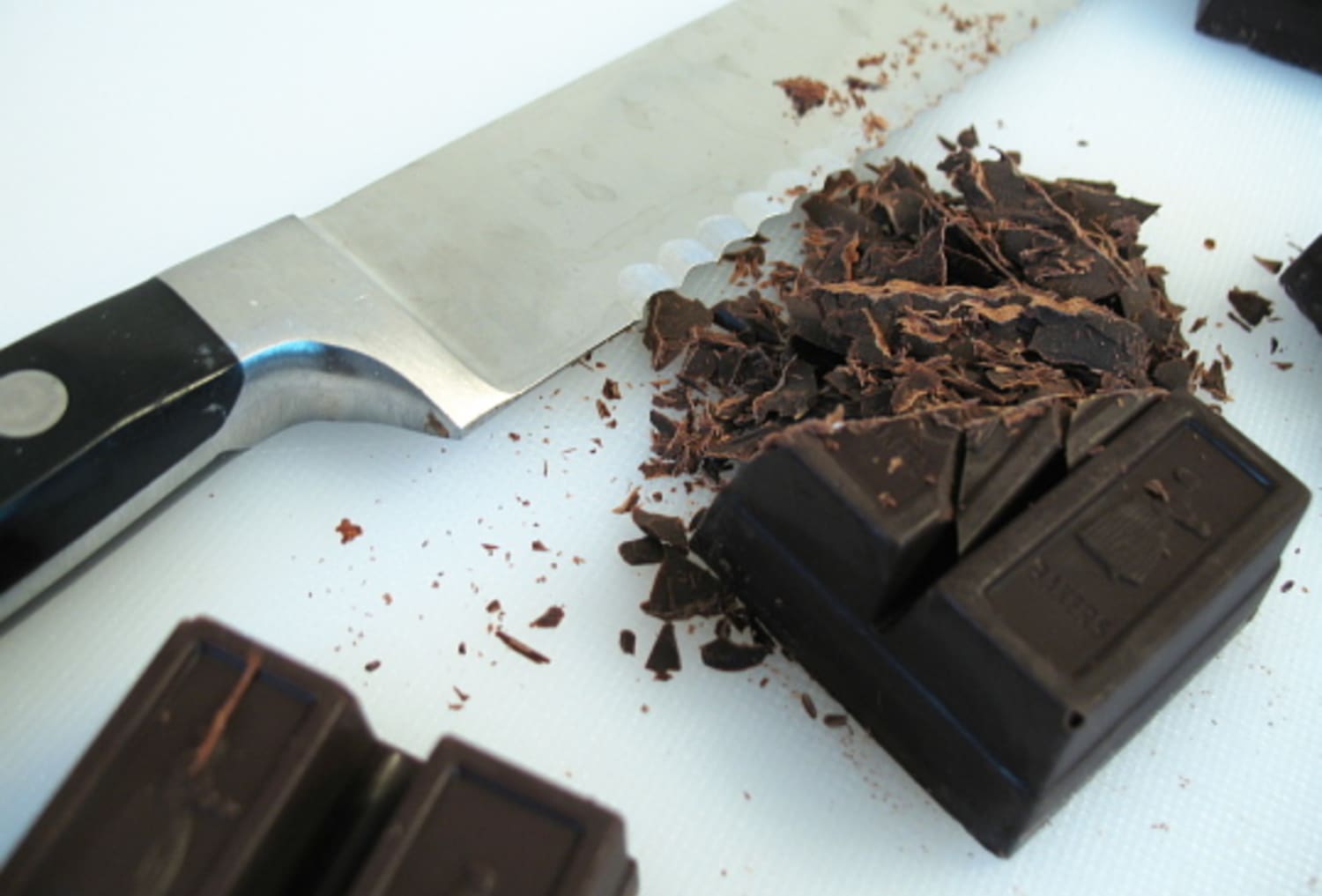Quick Tip Chop Chocolate with a Serrated Knife Kitchn