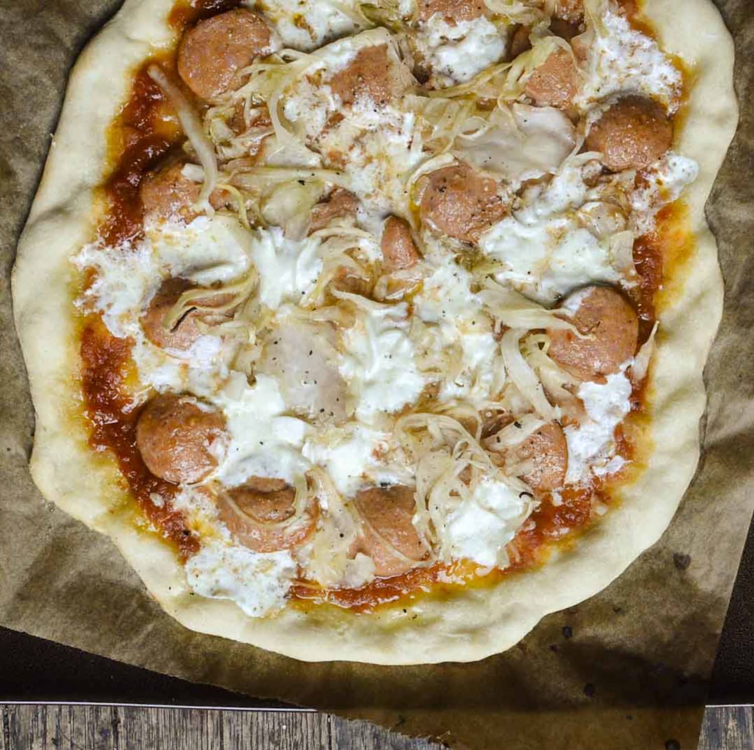 Recipe Sausage And Sauerkraut Pizza Kitchn