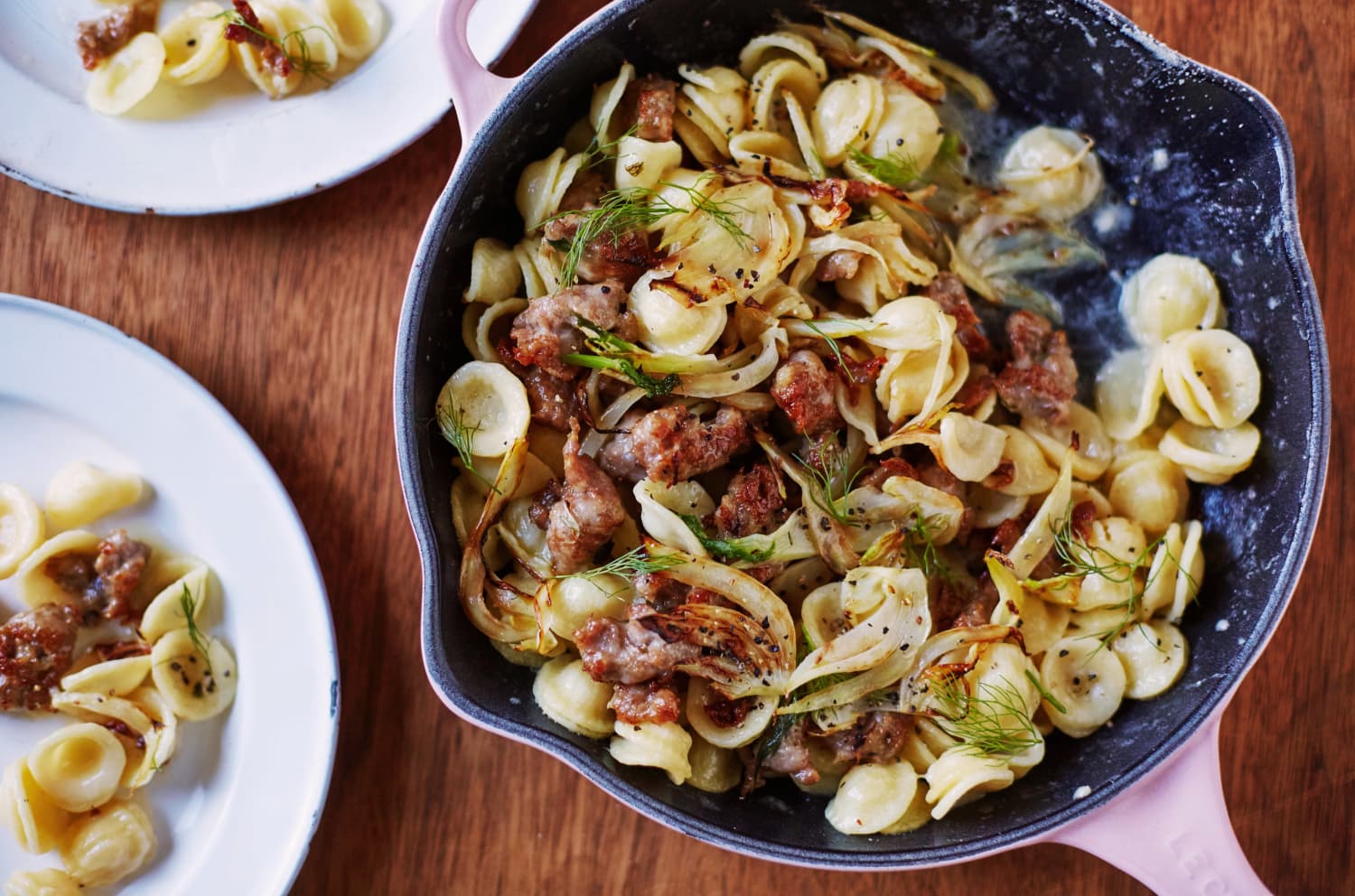 Recipe: Orecchiette With Caramelized Fennel And Spicy Sausage | Kitchn