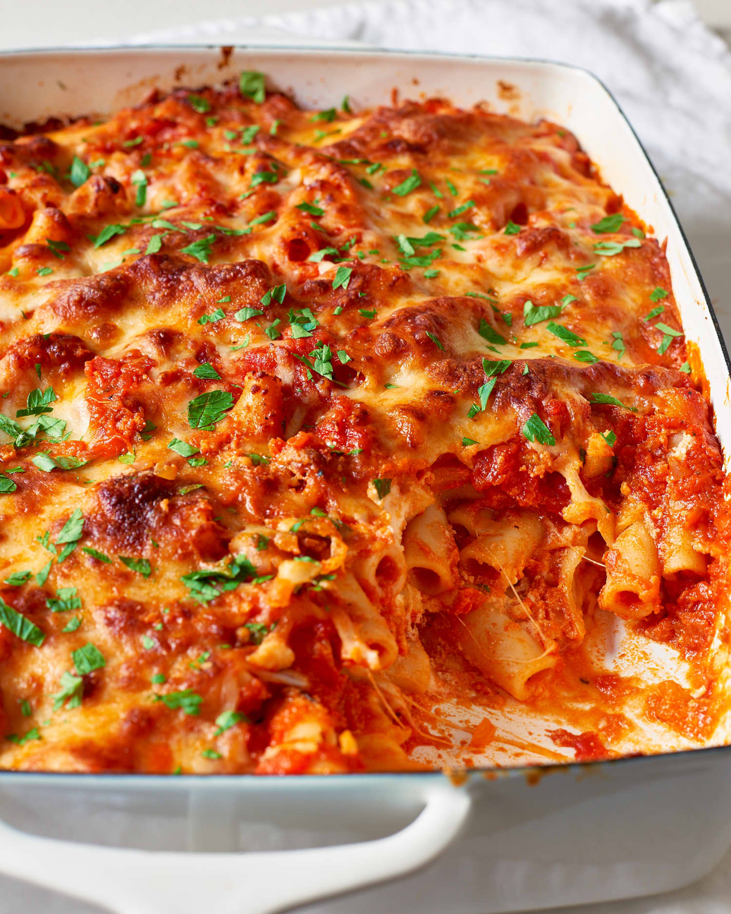 how to make baked ziti with ricotta cheese and meat