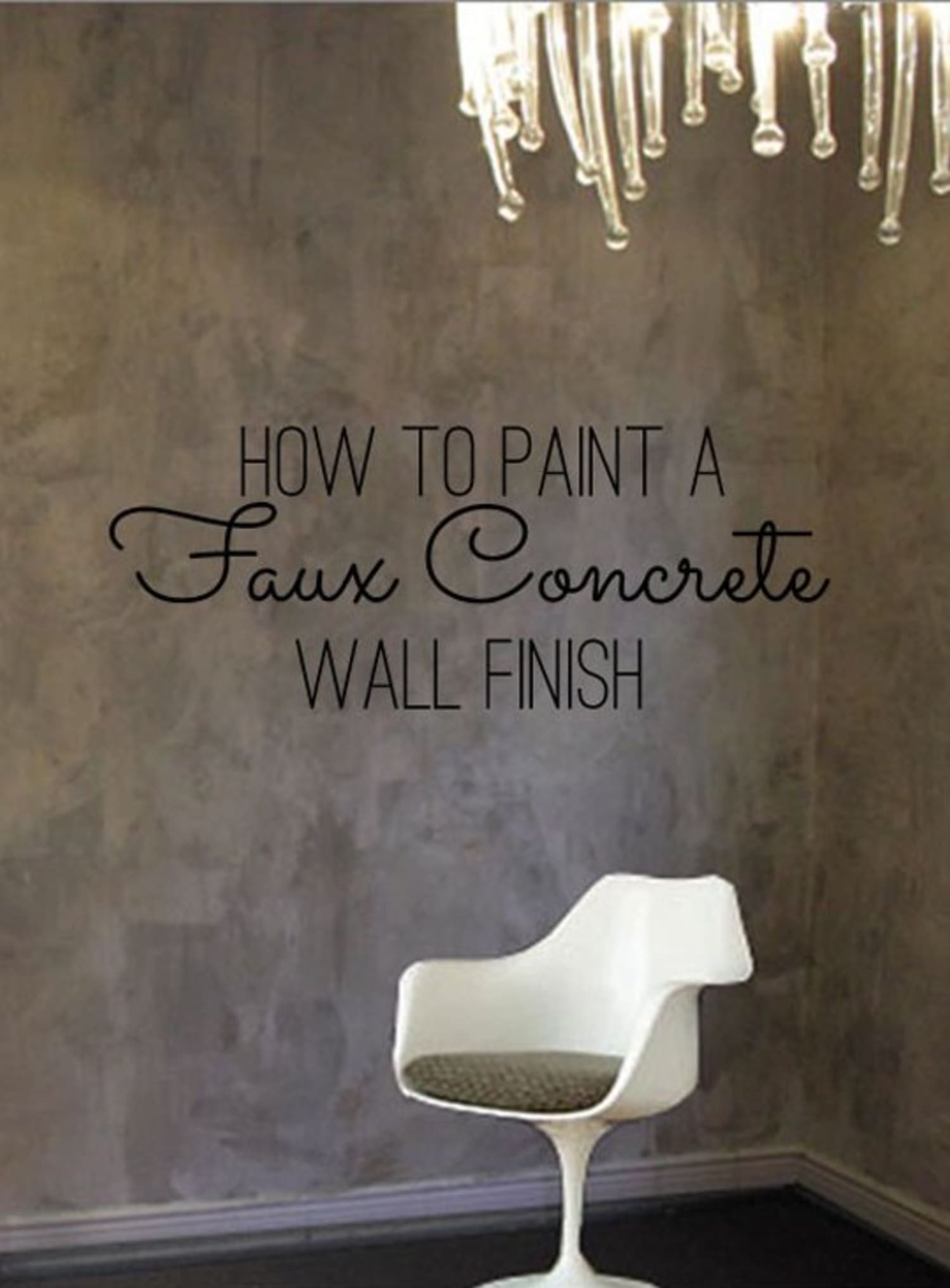 DIY Home Decor How To Paint a Faux Concrete Wall Finish Apartment