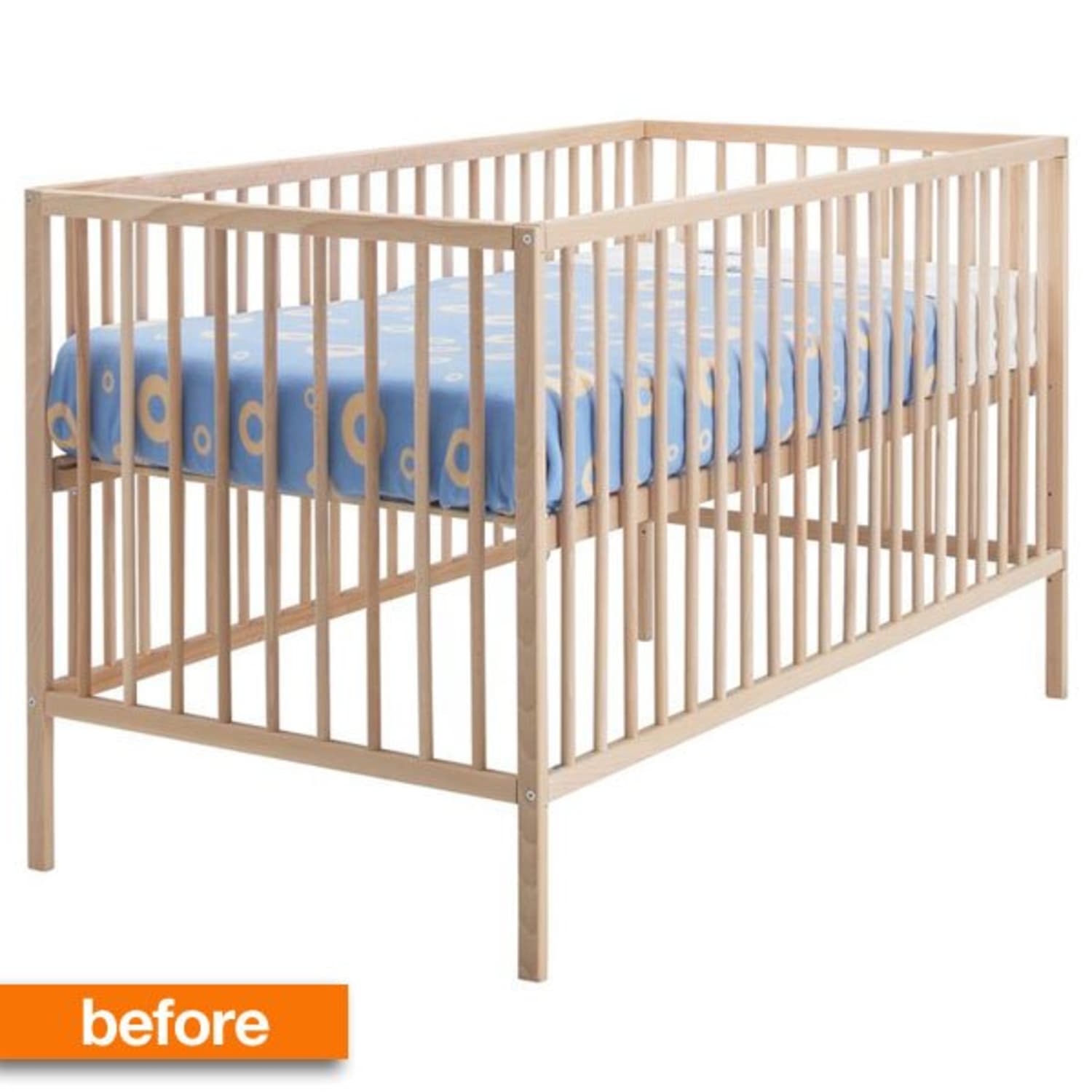 Before & After Budget IKEA Sniglar Crib Goes Pretty in Pink