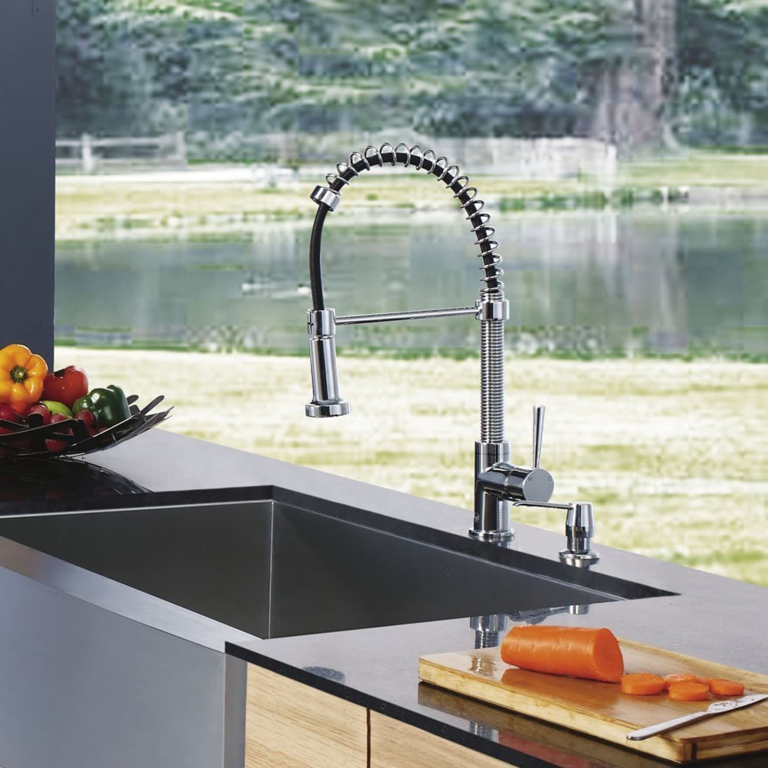 Vigo Modern Spiral Kitchen Pull Out Faucet Apartment Therapy Vigo Modern Spiral Kitchen Pull Out Faucet
