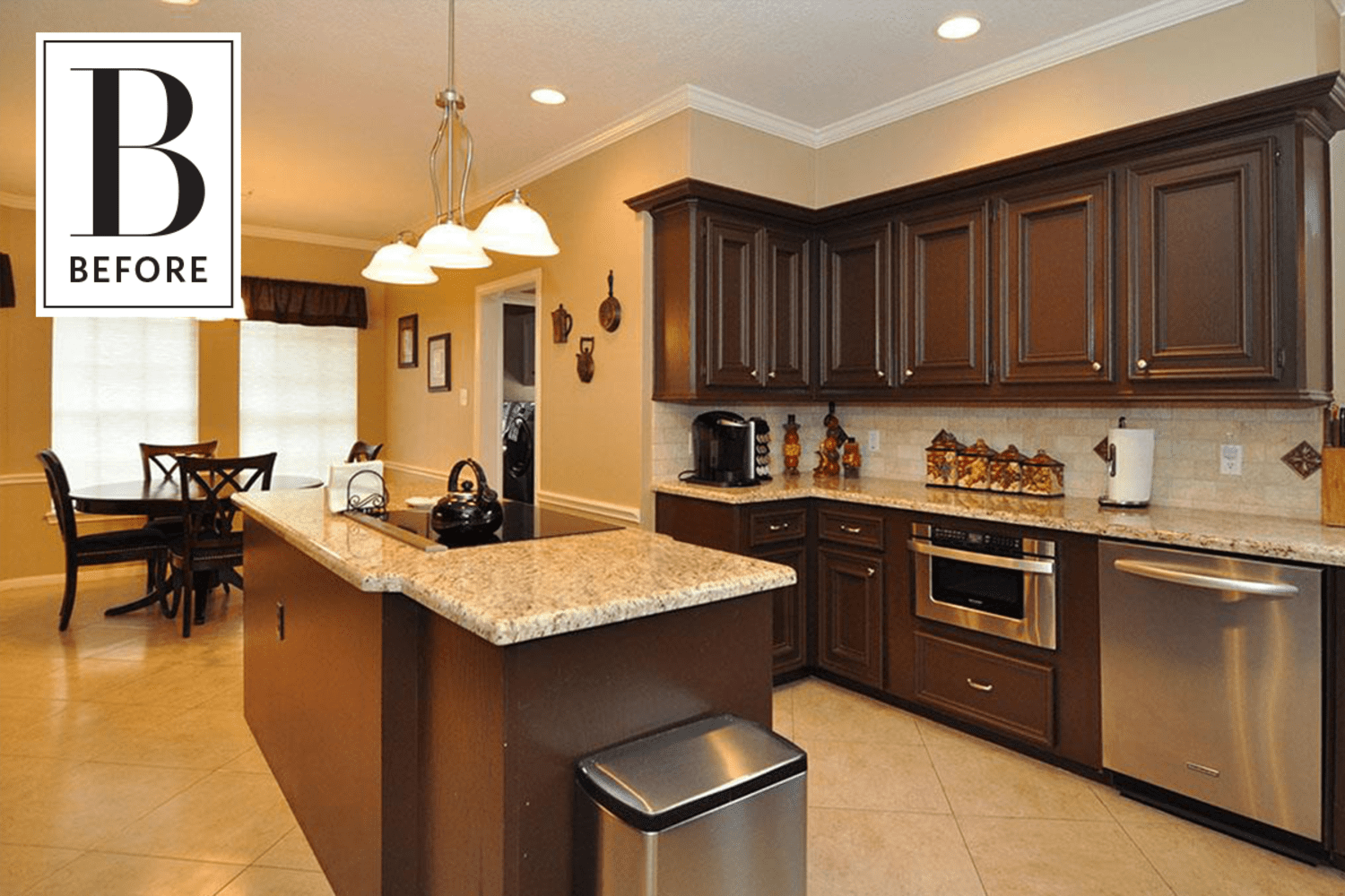 Before & After A Dated Kitchen Gets a New Look Without The Hassle of a