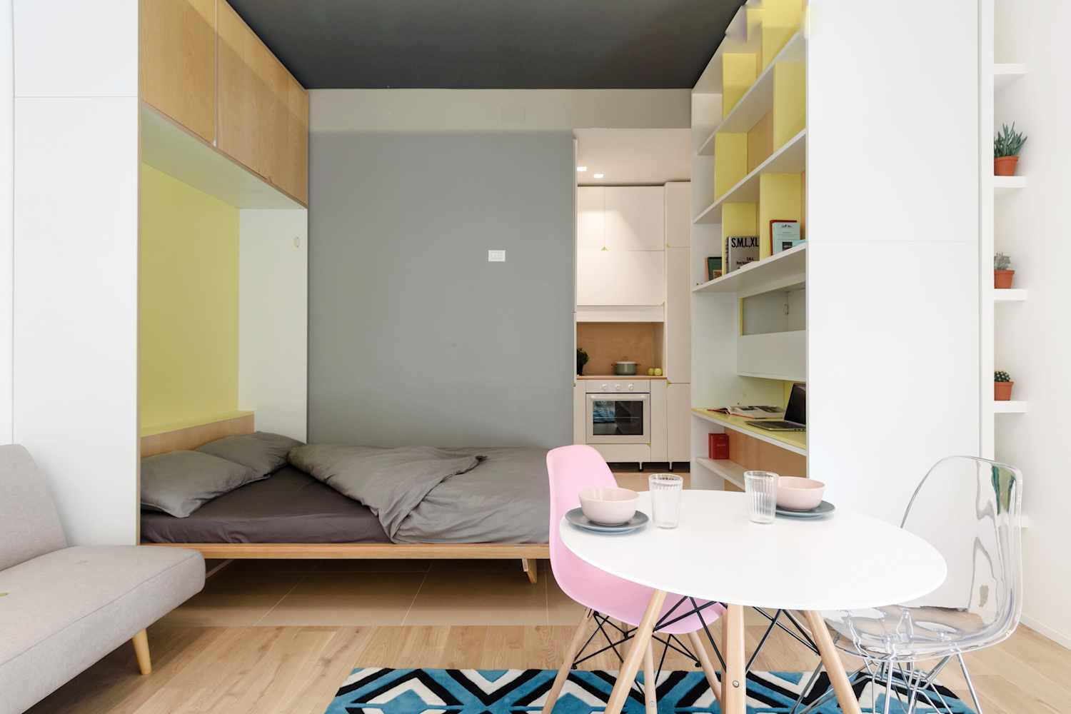 A Tiny Apartment That Transforms Into a Super Efficient Space ... - Efficient Space Planning In High-Rise Micro-Apartment Units