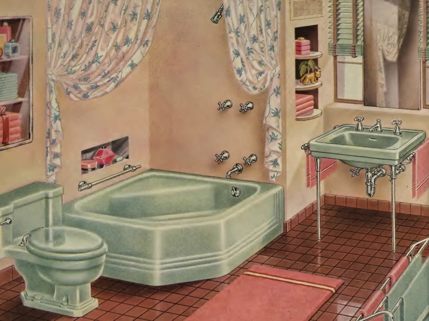 avocado green tub