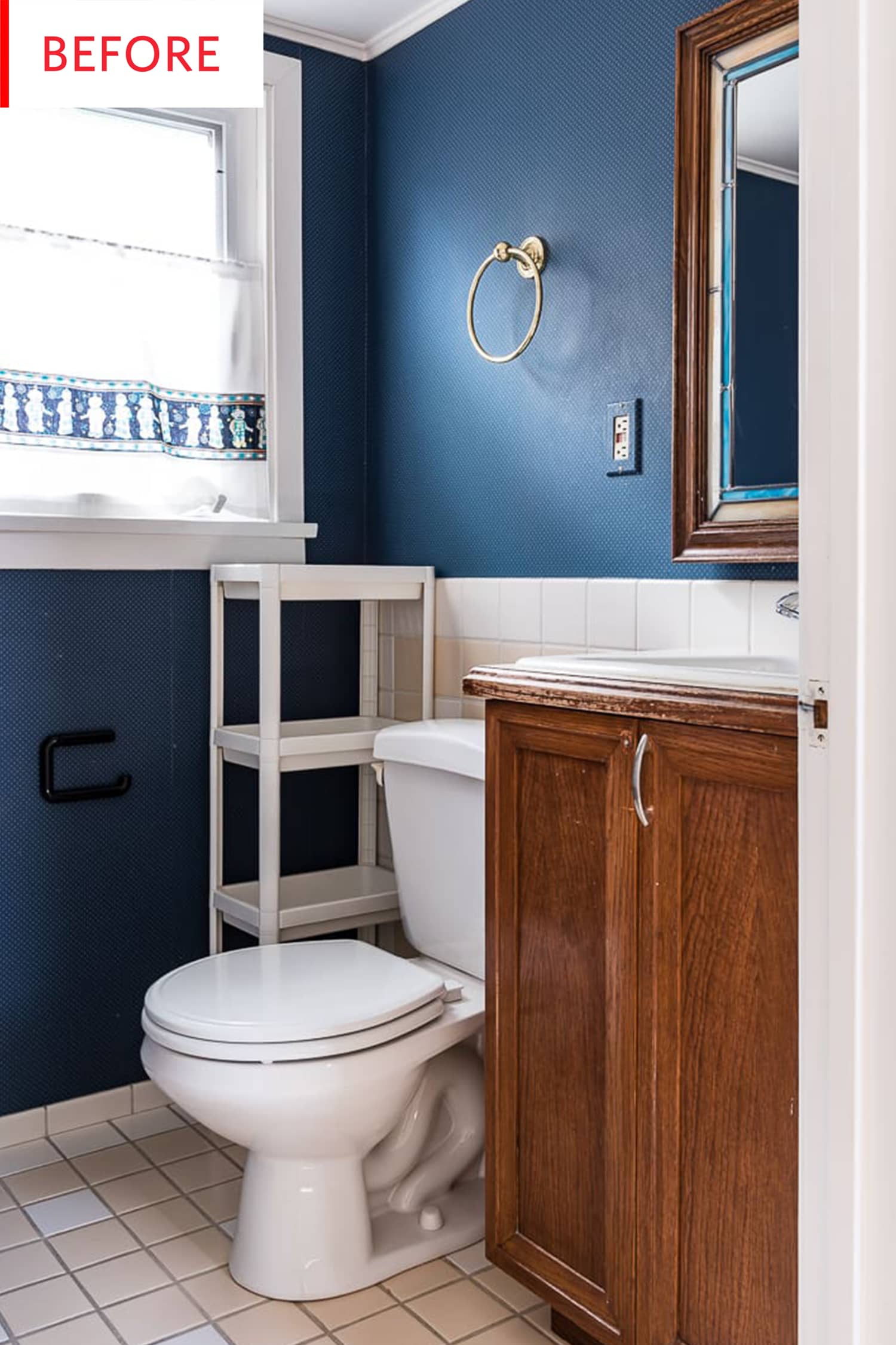 Painted Tile Bathroom Floor Before After Photos Apartment Therapy