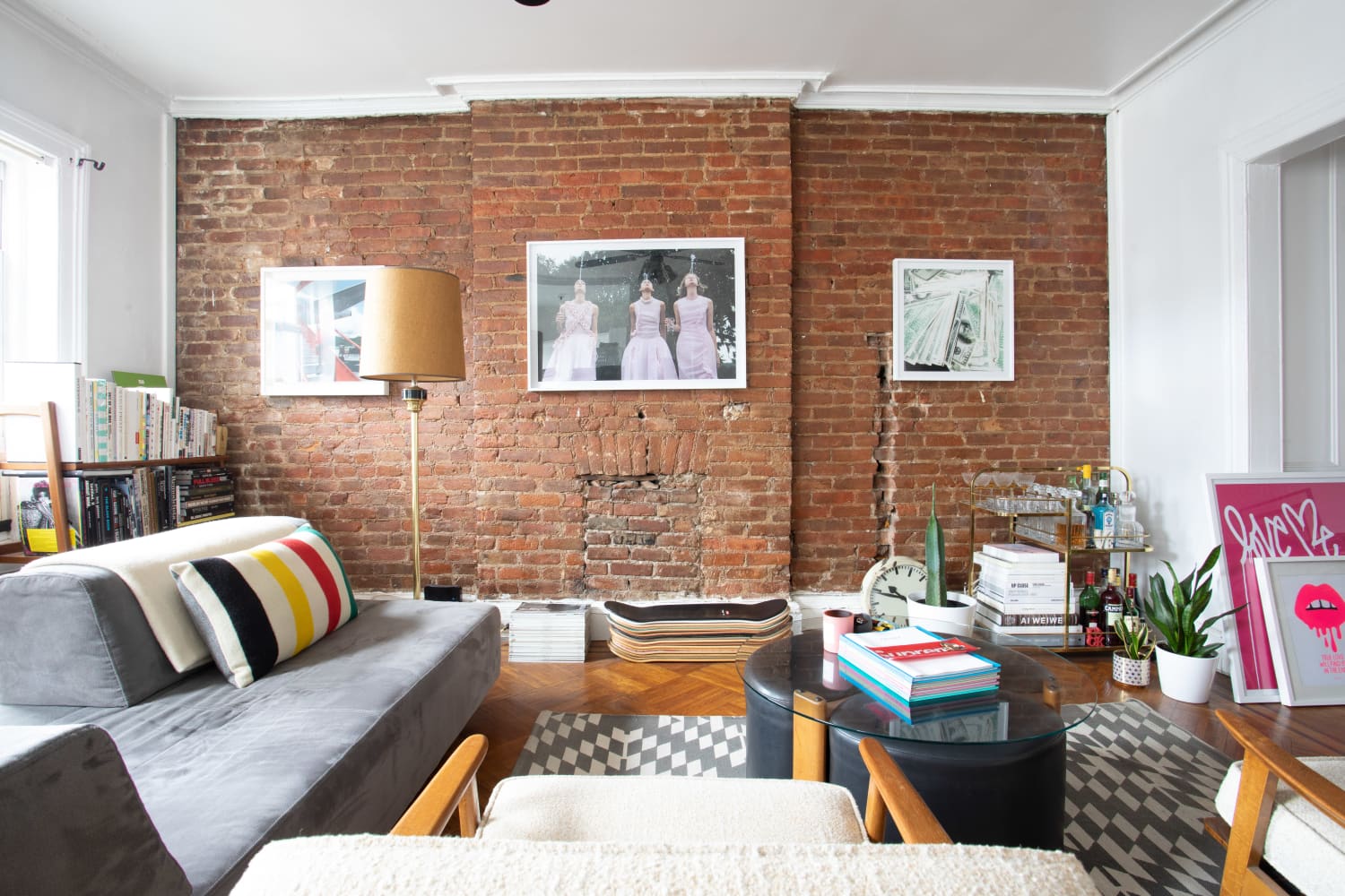This Brooklyn Apartment Is for Fans of Fashion Photography (and Brick Walls) | Apartment Therapy