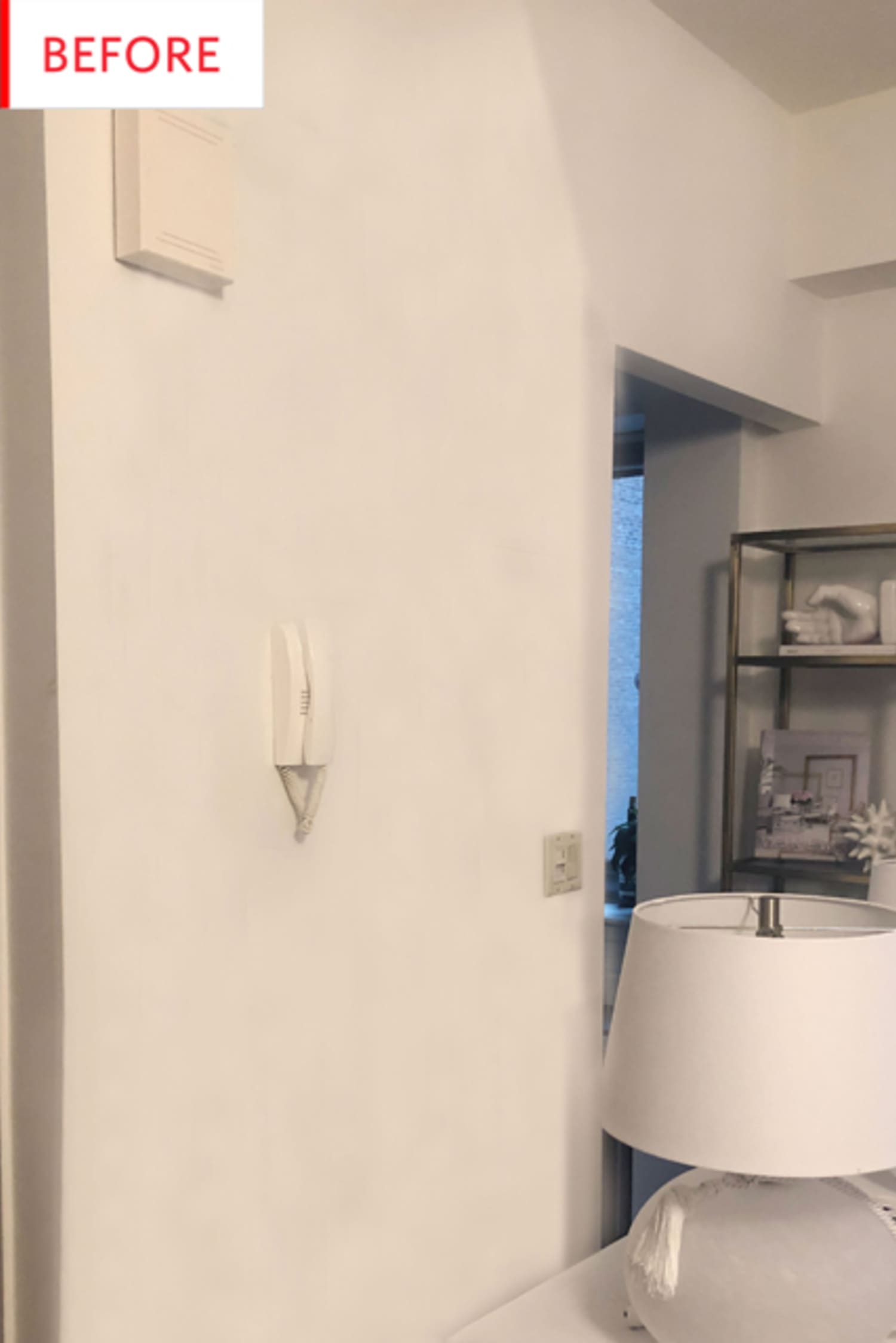 Before and After: This Genius Temporary Wainscoting Hack Completely Transforms a Rental | Apartment Therapy