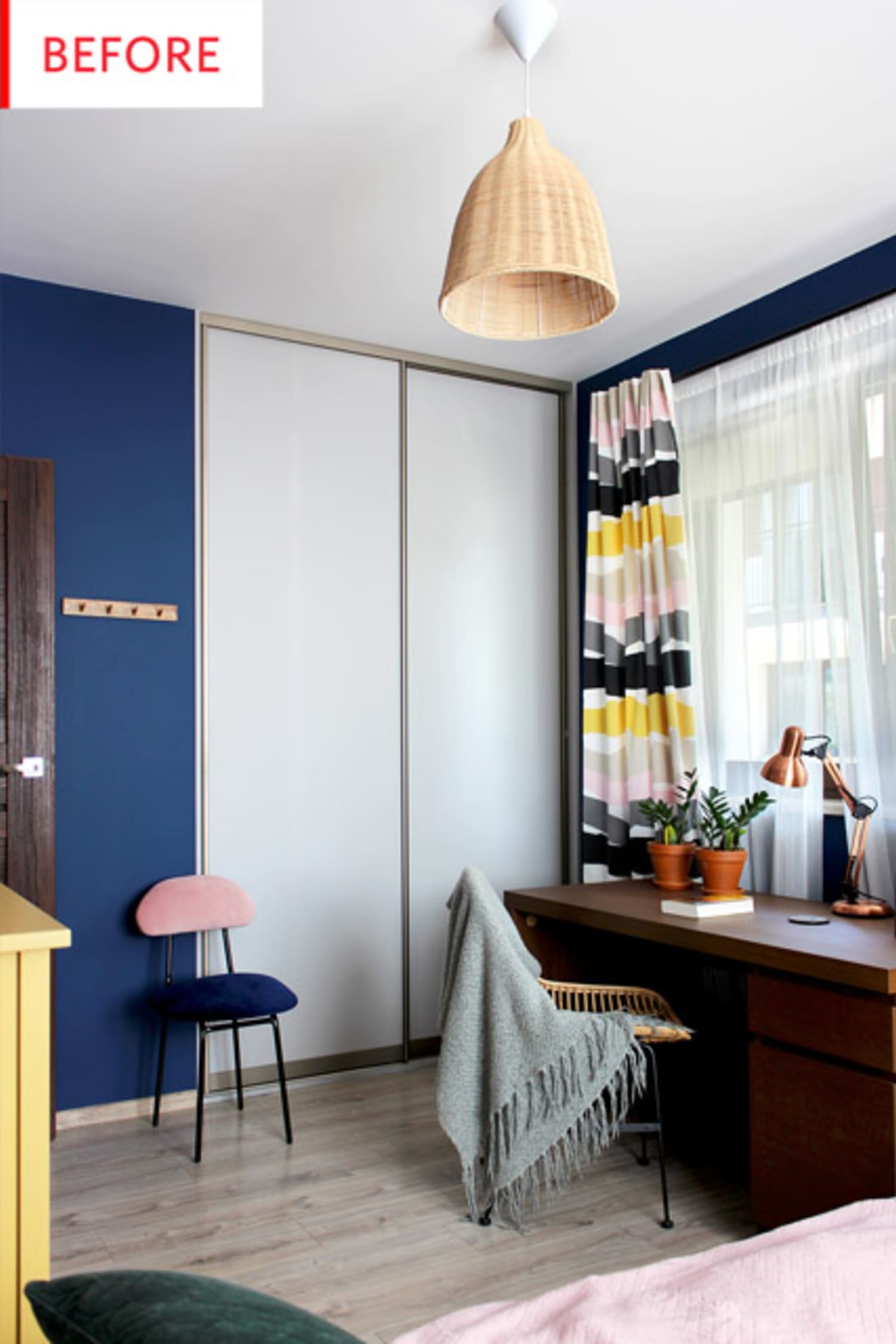 Before & After: Boring White Closet Doors Get a Stylish Makeover | Apartment Therapy