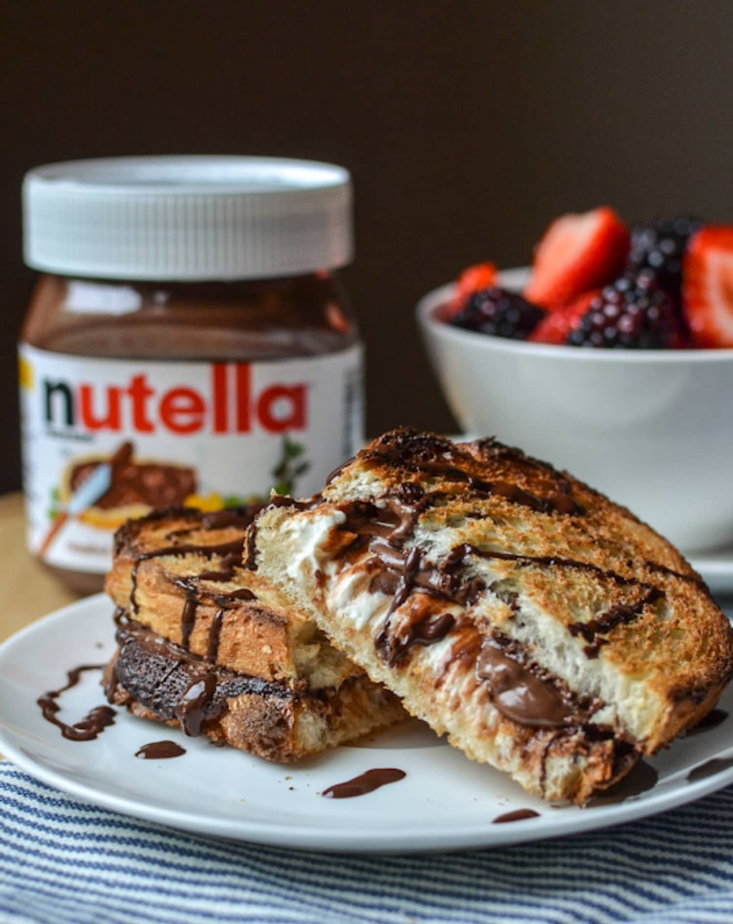 Dessert Recipe Hot Baked Nutella & Cream Cheese Sandwich Kitchn