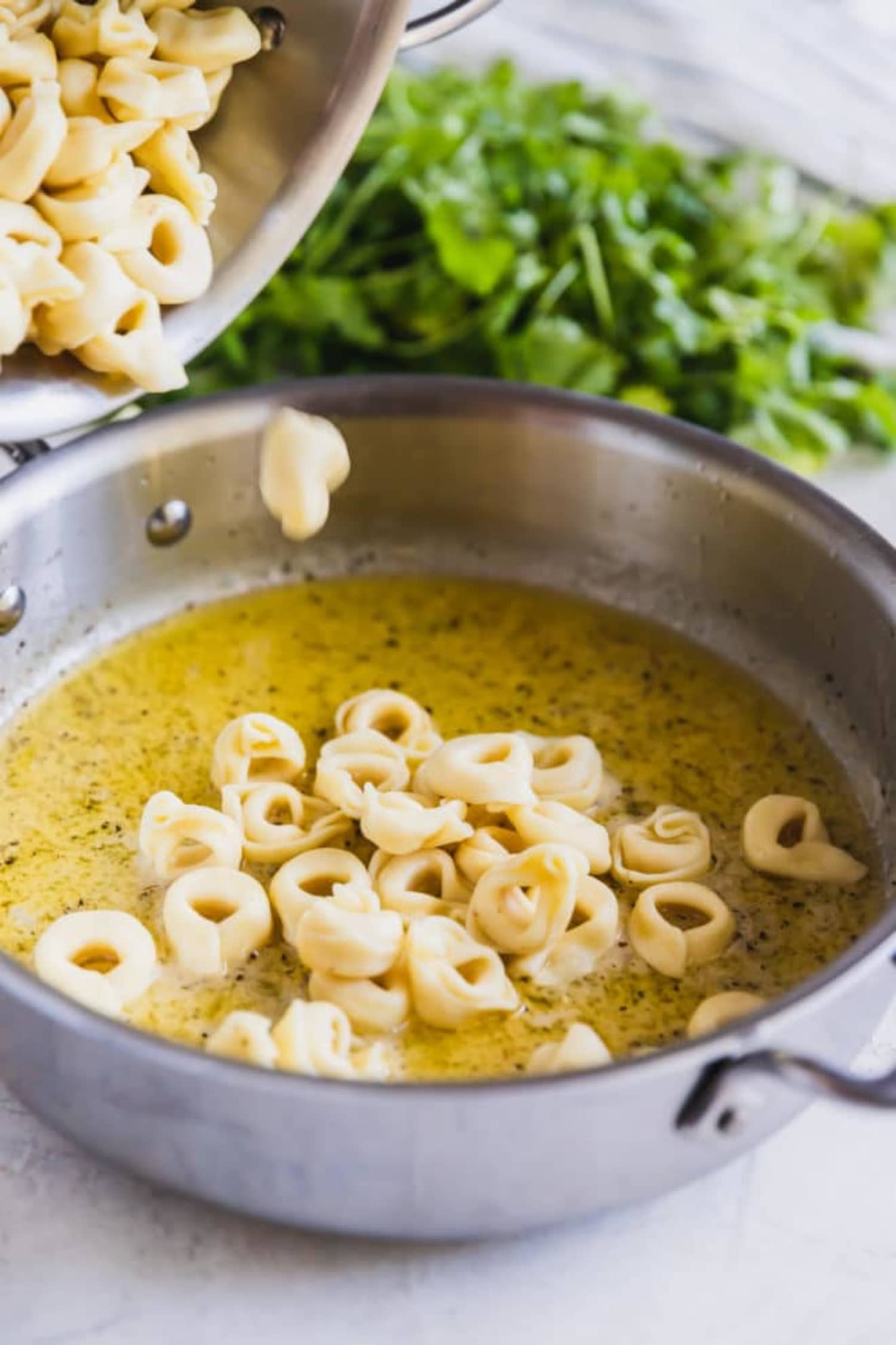 Cheese Tortellini in Garlic Sauce - Culinary Hill | Kitchn