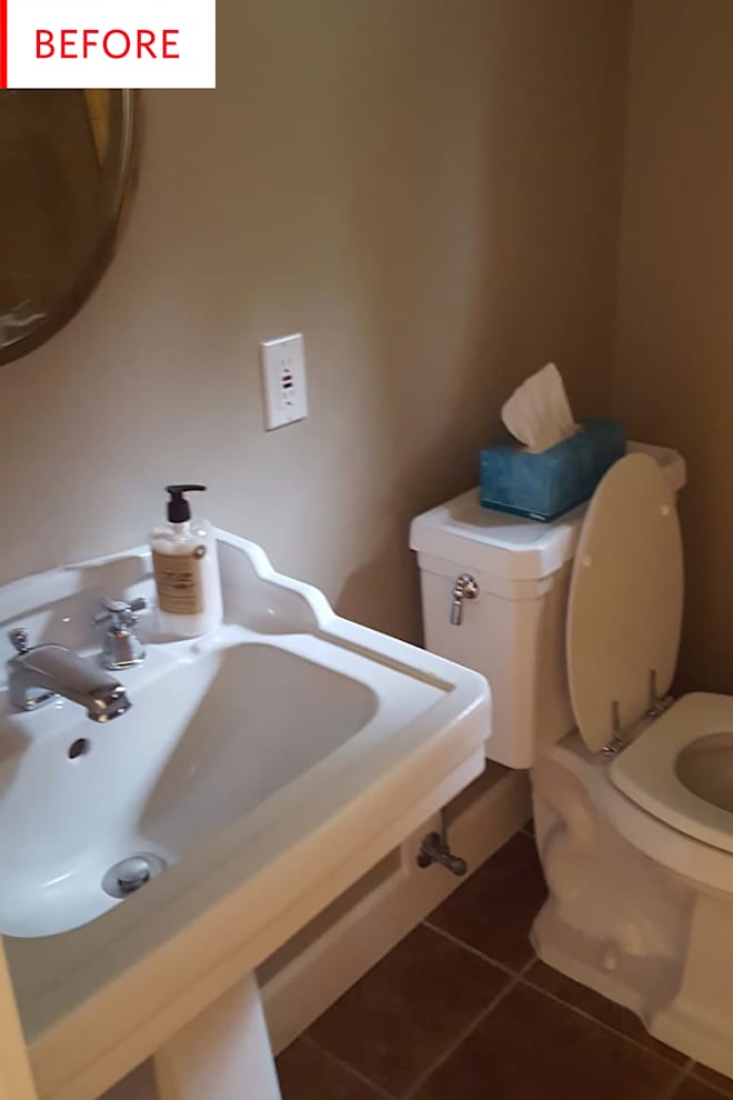 Before and After: This Tiny Bathroom Redo Triggers Some Major Cute Aggression