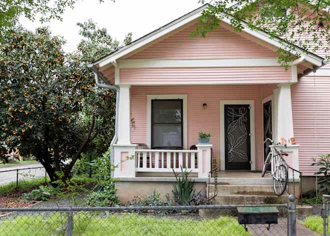 A Pretty Pink Austin Bungalow Is The Product of Resourcefulness and Neighborly Help