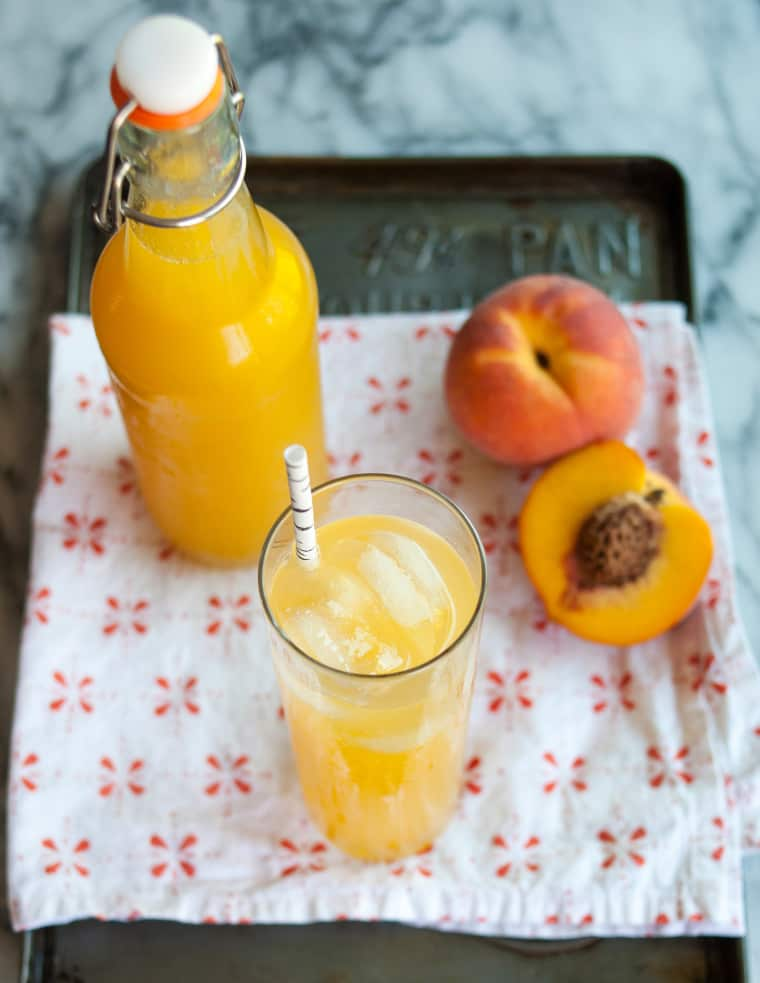 Fresh Peach Soda | Refreshing Homemade Soda Recipes Perfect This Summer | how to make soda extract