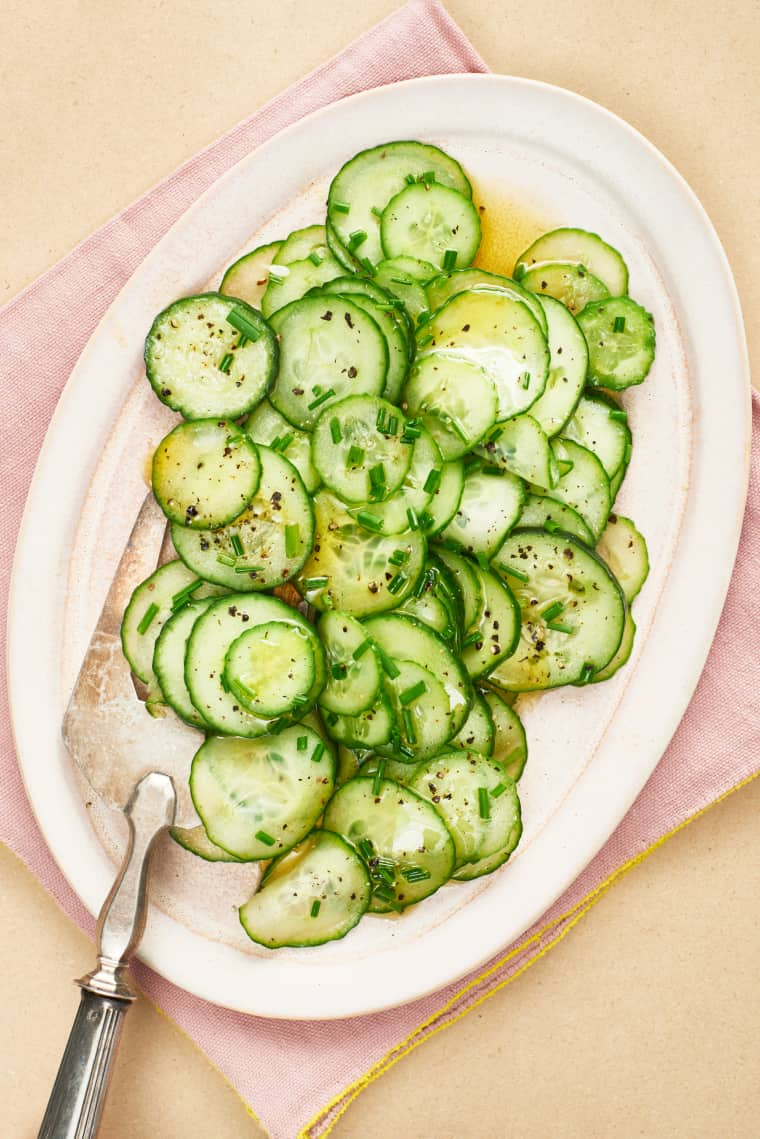 Tangy Cucumber Salad | Appetizing Side Dishes For Chicken You'll Love | Homemade Recipes