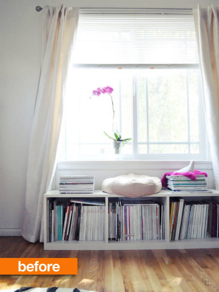 Before After Plain Curtains Gone Girly Apartment Therapy