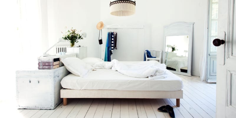 Why You Should Consider Floating Your Bed Apartment Therapy My mom thinks that putting my bed against the wall, which has two windows, is a bad idea. why you should consider floating your