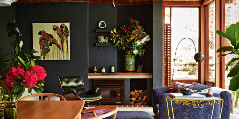 High Contrast Rooms With Dark Walls Light Floors Apartment Therapy