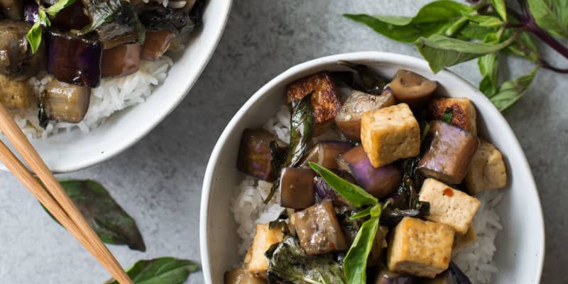 Recipe Vegan Stir Fried Garlic Tofu And Eggplant Kitchn