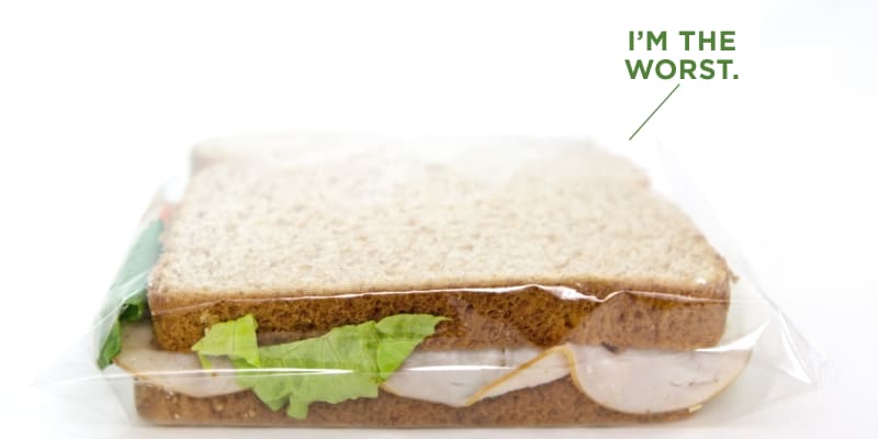 non zip sandwich bags