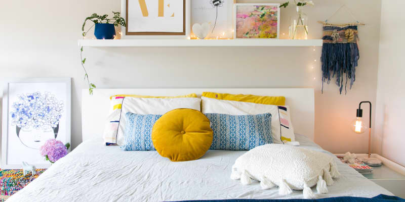 Bedroom Storage Shelves Above the Bed Storage Apartment Therapy