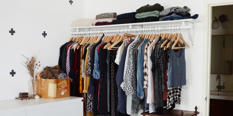 Hang clothes on sale without closet space