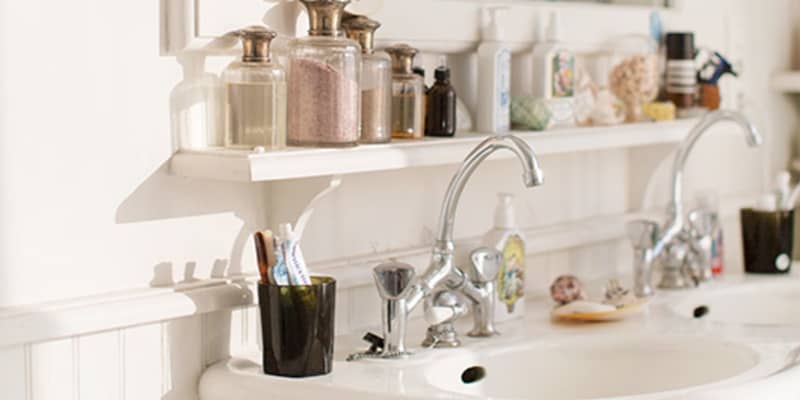 Above bathroom sink storage discount