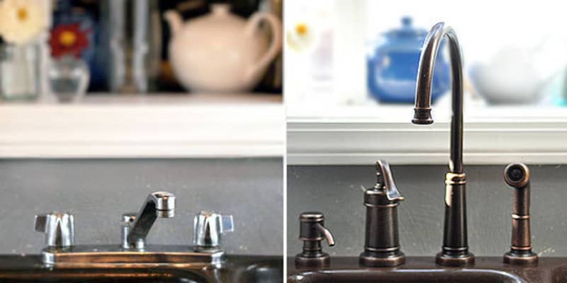 Changing shop kitchen faucet