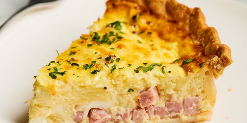 Cheese and ham quiche recipe sale
