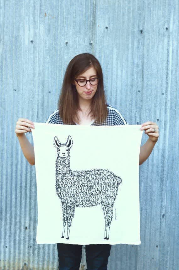 llama dishtowel