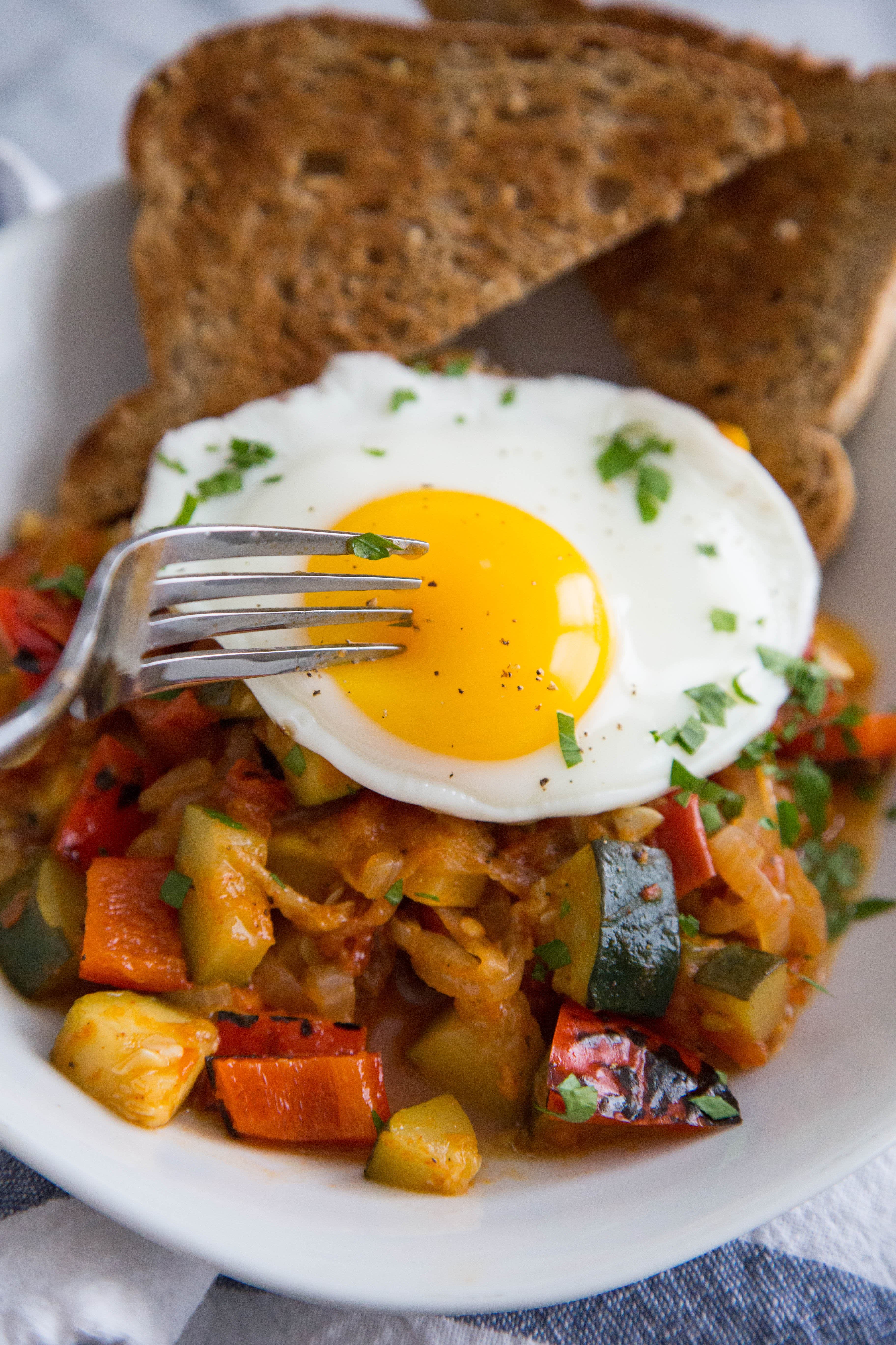 Piperade-Ratatouille and Eggs