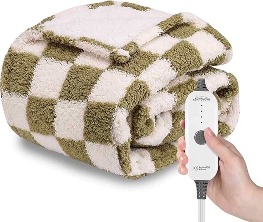 Sunbeam Printed Electric Blanket Amazon Reviews Apartment Therapy