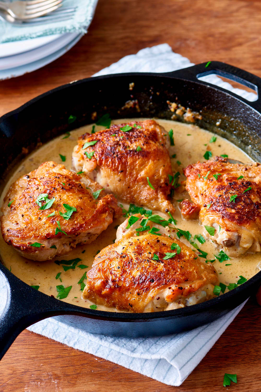 Recipe Skillet Creamy French Mustard Chicken Kitchn
