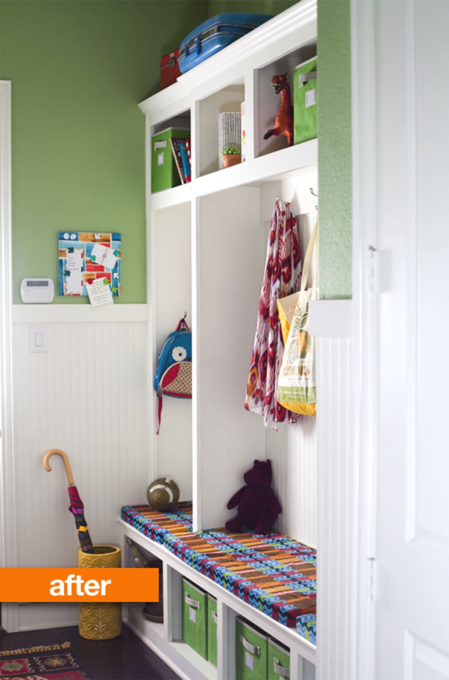 Before After An Organized Mudroom Apartment Therapy