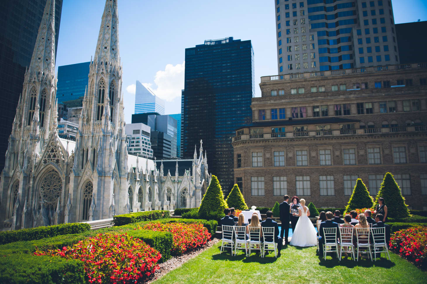 Real Weddings Intimate Rooftop Wedding In Nyc Apartment Therapy