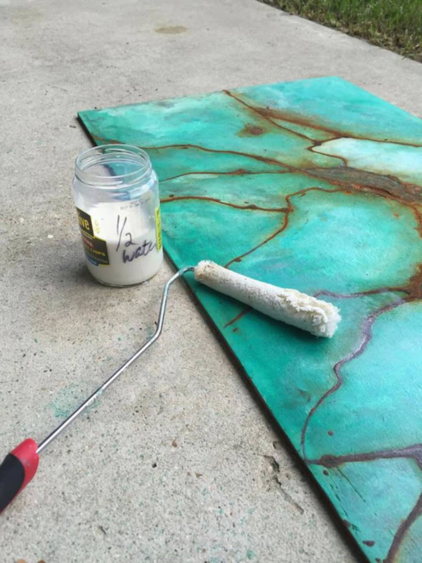 Faux Painting Techniques Copper Malachite Turquoise Apartment