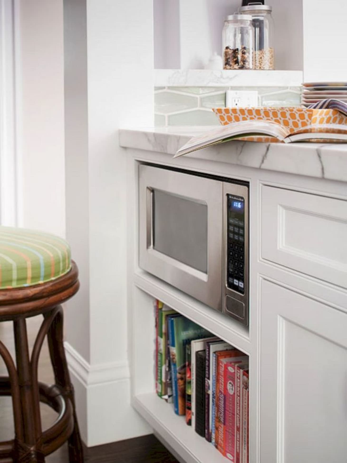 Microwaves In The Kitchen Hidden Storage Solutions Apartment